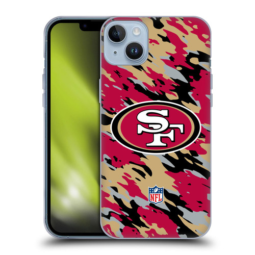 NFL San Francisco 49Ers Logo Camou Soft Gel Case for Apple iPhone 14 Plus