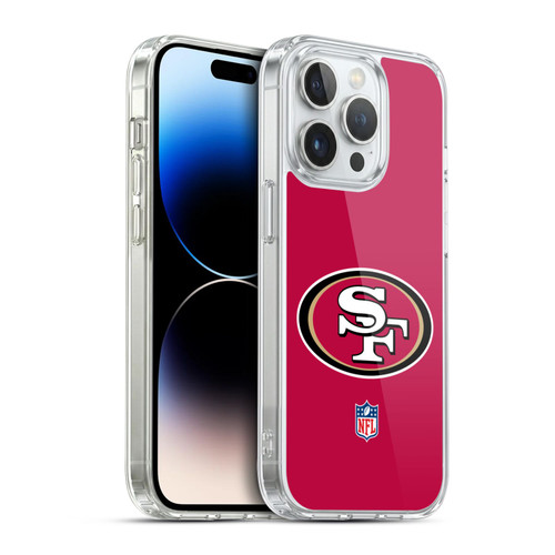 NFL San Francisco 49Ers Logo Plain Soft Gel Case for Apple iPhone 14 Pro
