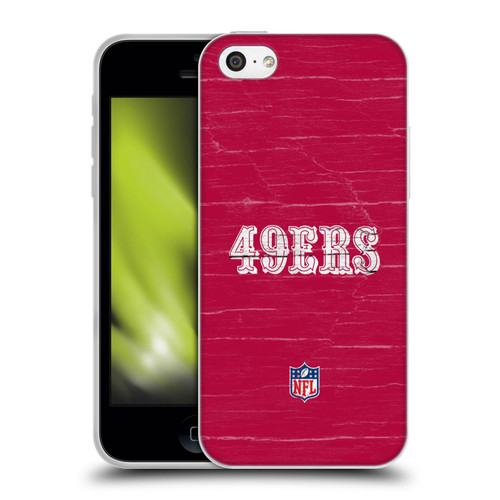 NFL San Francisco 49Ers Logo Distressed Look Soft Gel Case for Apple iPhone 5c