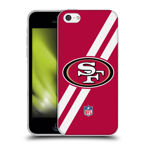 NFL San Francisco 49Ers Logo Stripes Soft Gel Case for Apple iPhone 5c
