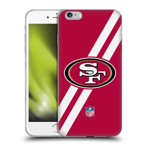 NFL San Francisco 49Ers Logo Stripes Soft Gel Case for Apple iPhone 6 Plus / iPhone 6s Plus
