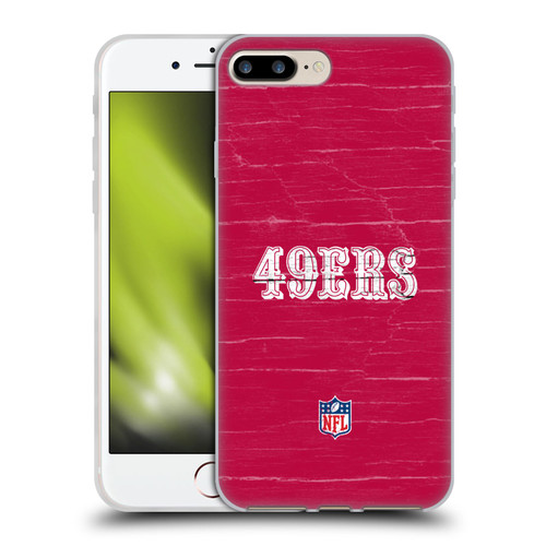 NFL San Francisco 49Ers Logo Distressed Look Soft Gel Case for Apple iPhone 7 Plus / iPhone 8 Plus