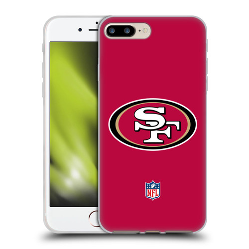 NFL San Francisco 49Ers Logo Plain Soft Gel Case for Apple iPhone 7 Plus / iPhone 8 Plus