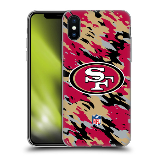 NFL San Francisco 49Ers Logo Camou Soft Gel Case for Apple iPhone X / iPhone XS