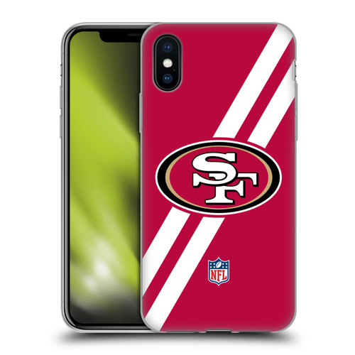 NFL San Francisco 49Ers Logo Stripes Soft Gel Case for Apple iPhone X / iPhone XS NFL San Francisco 49Ers Logo Stripes Soft Gel Case for Apple iPhone X / iPhone XS
