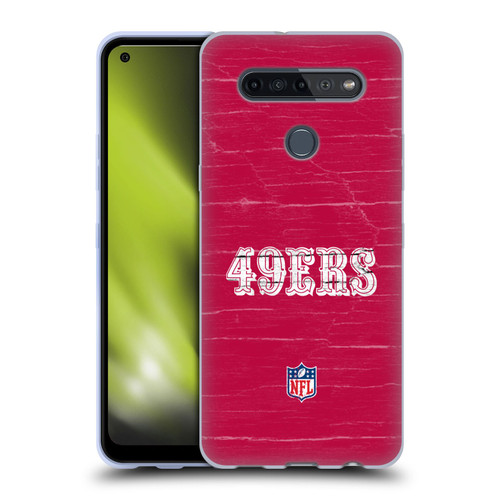 NFL San Francisco 49Ers Logo Distressed Look Soft Gel Case for LG K51S