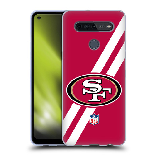NFL San Francisco 49Ers Logo Stripes Soft Gel Case for LG K51S