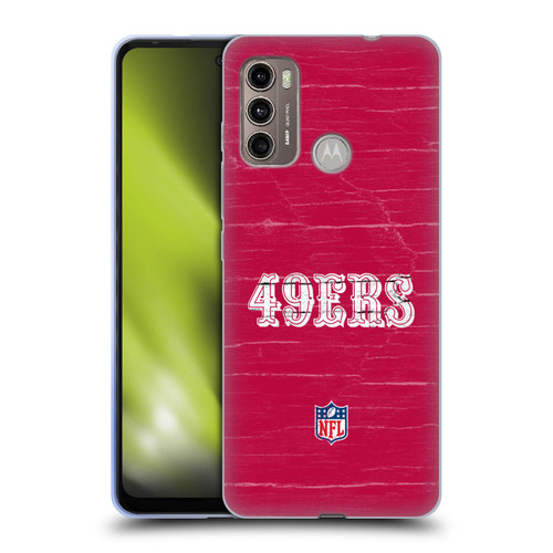NFL San Francisco 49Ers Logo Distressed Look Soft Gel Case for Motorola Moto G60 / Moto G40 Fusion