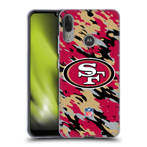 NFL San Francisco 49Ers Logo Camou Soft Gel Case for Motorola Moto E6 Plus