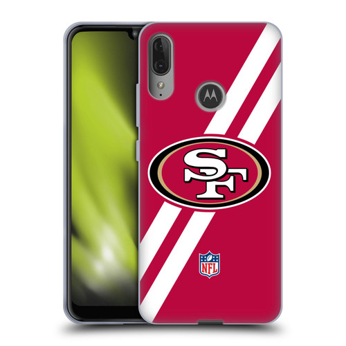 NFL San Francisco 49Ers Logo Stripes Soft Gel Case for Motorola Moto E6 Plus
