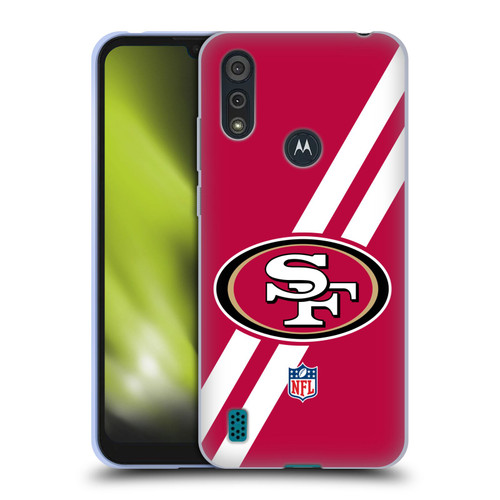 NFL San Francisco 49Ers Logo Stripes Soft Gel Case for Motorola Moto E6s (2020)