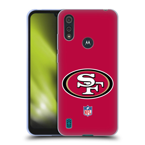 NFL San Francisco 49Ers Logo Plain Soft Gel Case for Motorola Moto E6s (2020)