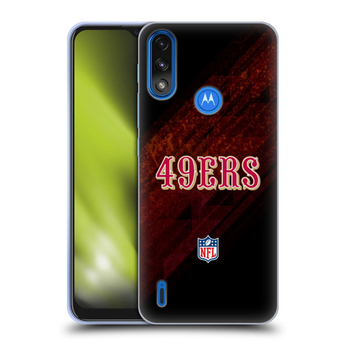 NFL San Francisco 49Ers Logo Blur Soft Gel Case for Motorola Moto E7 Power / Moto E7i Power