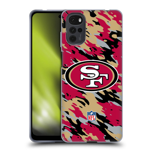 NFL San Francisco 49Ers Logo Camou Soft Gel Case for Motorola Moto G22