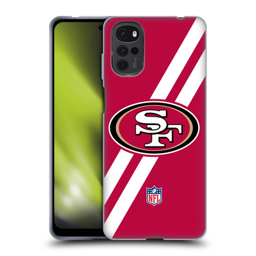 NFL San Francisco 49Ers Logo Stripes Soft Gel Case for Motorola Moto G22