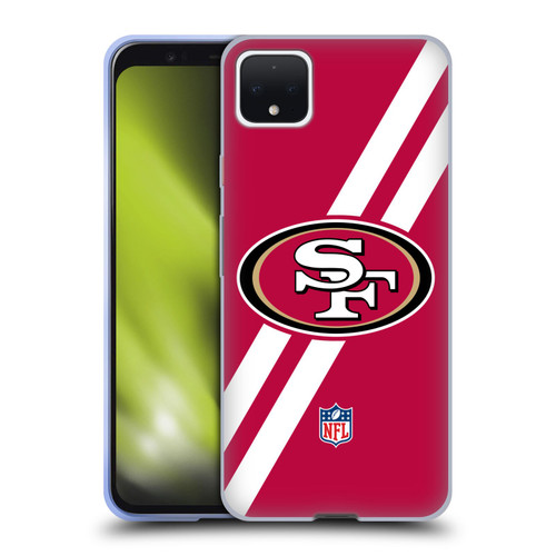 NFL San Francisco 49Ers Logo Stripes Soft Gel Case for Google Pixel 4 XL