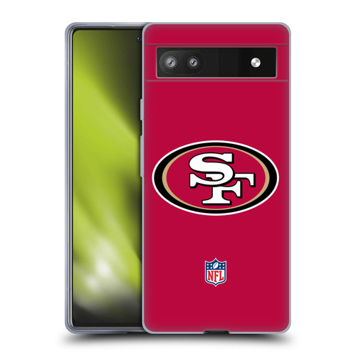 NFL San Francisco 49Ers Logo Plain Soft Gel Case for Google Pixel 6a