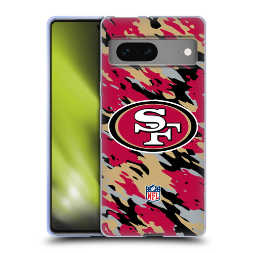 NFL San Francisco 49Ers Logo Camou Soft Gel Case for Google Pixel 7