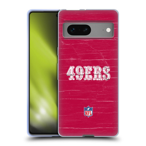 NFL San Francisco 49Ers Logo Distressed Look Soft Gel Case for Google Pixel 7