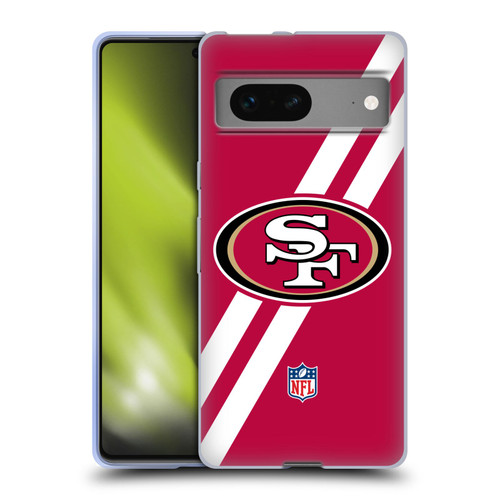 NFL San Francisco 49Ers Logo Stripes Soft Gel Case for Google Pixel 7