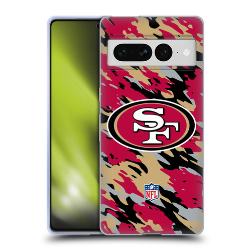 NFL San Francisco 49Ers Logo Camou Soft Gel Case for Google Pixel 7 Pro