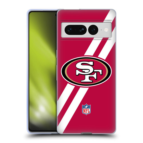 NFL San Francisco 49Ers Logo Stripes Soft Gel Case for Google Pixel 7 Pro