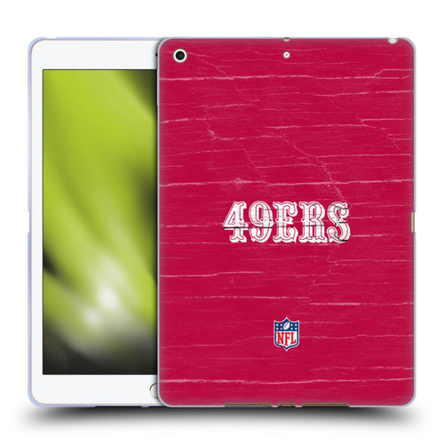 NFL San Francisco 49Ers Logo Distressed Look Soft Gel Case for Apple iPad 10.2 2019/2020/2021