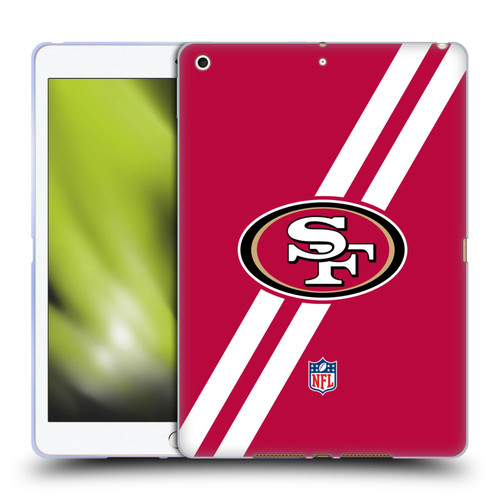 NFL San Francisco 49Ers Logo Stripes Soft Gel Case for Apple iPad 10.2 2019/2020/2021