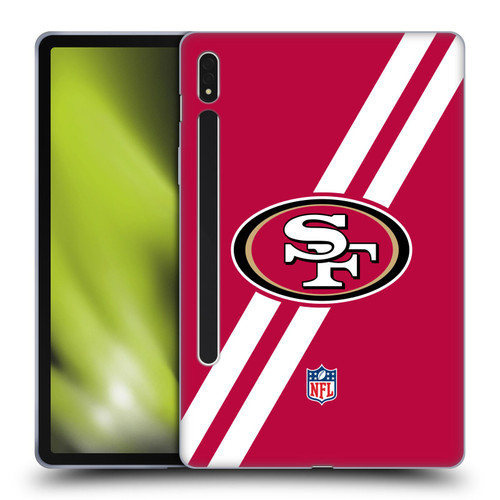 NFL San Francisco 49Ers Logo Stripes Soft Gel Case for Samsung Galaxy Tab S8