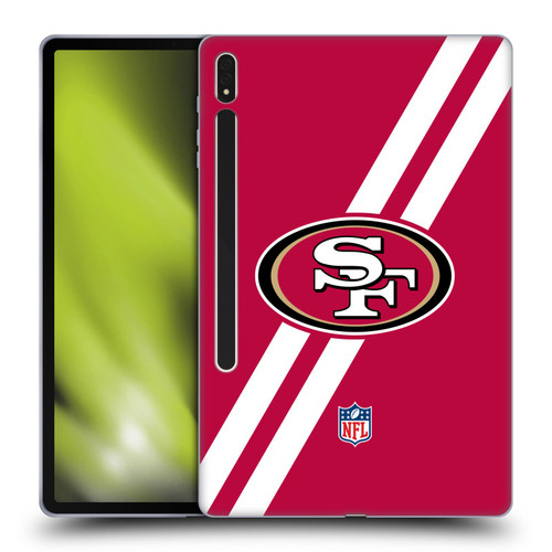 NFL San Francisco 49Ers Logo Stripes Soft Gel Case for Samsung Galaxy Tab S8 Plus