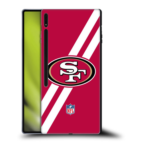 NFL San Francisco 49Ers Logo Stripes Soft Gel Case for Samsung Galaxy Tab S8 Ultra