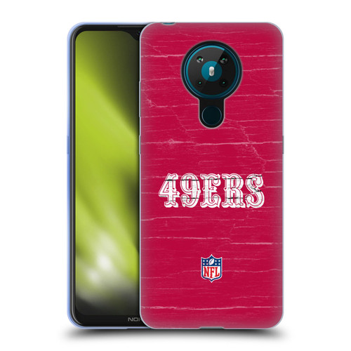 NFL San Francisco 49Ers Logo Distressed Look Soft Gel Case for Nokia 5.3