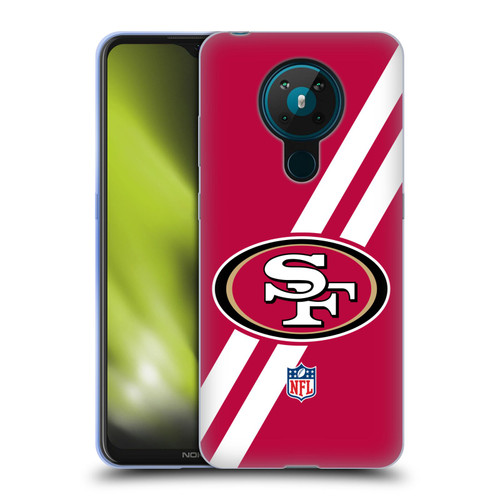 NFL San Francisco 49Ers Logo Stripes Soft Gel Case for Nokia 5.3