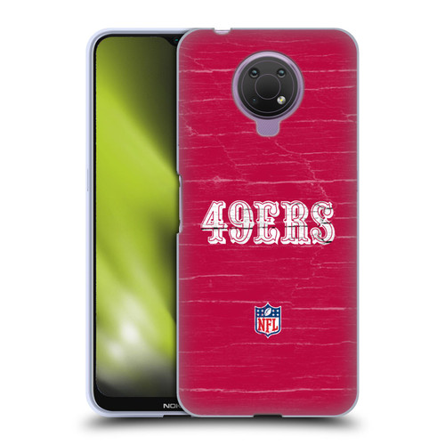 NFL San Francisco 49Ers Logo Distressed Look Soft Gel Case for Nokia G10