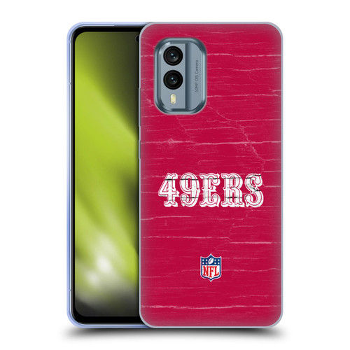 NFL San Francisco 49Ers Logo Distressed Look Soft Gel Case for Nokia X30