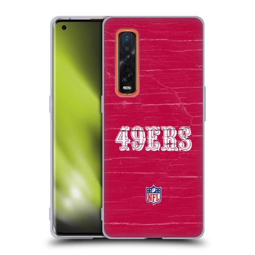 NFL San Francisco 49Ers Logo Distressed Look Soft Gel Case for OPPO Find X2 Pro 5G