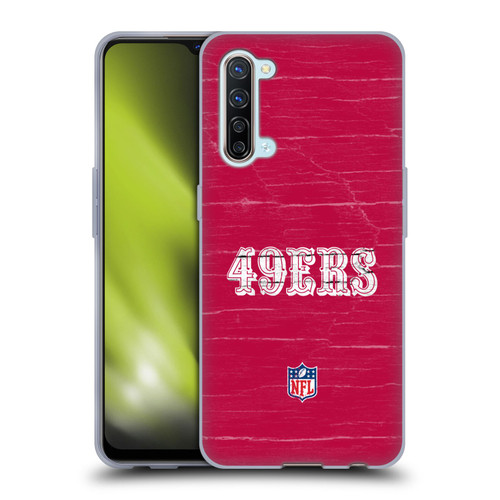 NFL San Francisco 49Ers Logo Distressed Look Soft Gel Case for OPPO Find X2 Lite 5G