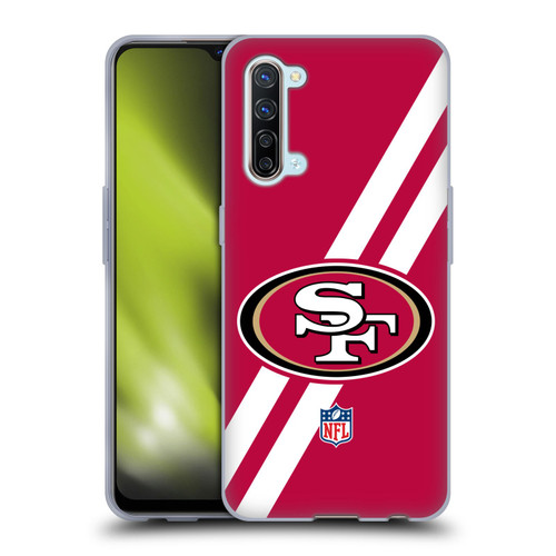 NFL San Francisco 49Ers Logo Stripes Soft Gel Case for OPPO Find X2 Lite 5G