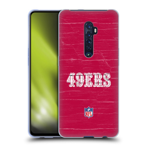 NFL San Francisco 49Ers Logo Distressed Look Soft Gel Case for OPPO Reno 2