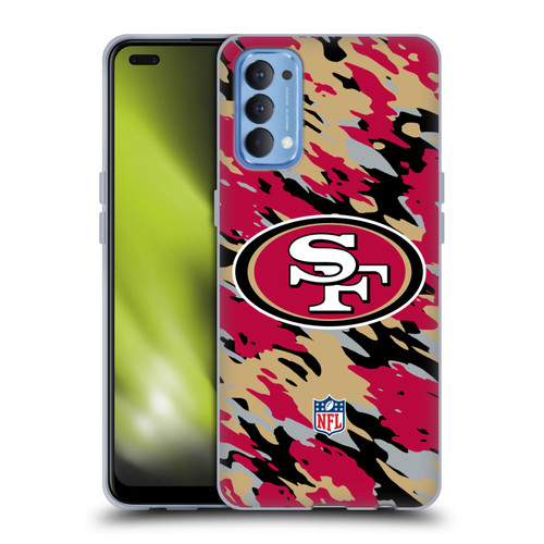 NFL San Francisco 49Ers Logo Camou Soft Gel Case for OPPO Reno 4 5G