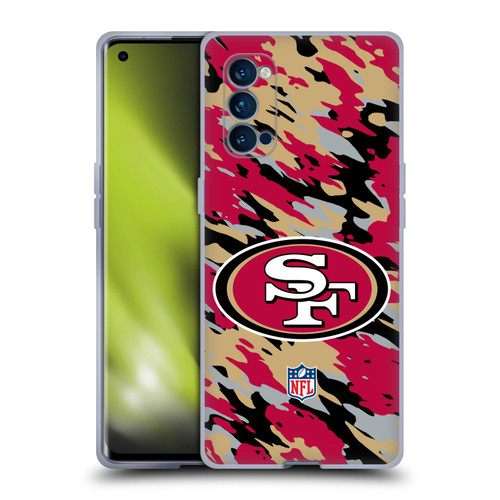 NFL San Francisco 49Ers Logo Camou Soft Gel Case for OPPO Reno 4 Pro 5G