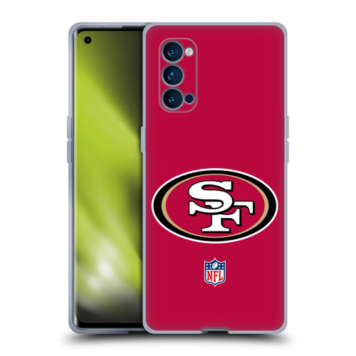 NFL San Francisco 49Ers Logo Plain Soft Gel Case for OPPO Reno 4 Pro 5G
