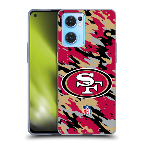NFL San Francisco 49Ers Logo Camou Soft Gel Case for OPPO Reno7 5G / Find X5 Lite