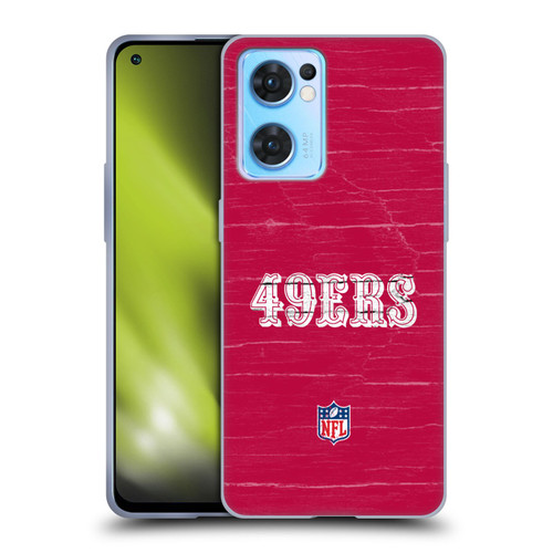 NFL San Francisco 49Ers Logo Distressed Look Soft Gel Case for OPPO Reno7 5G / Find X5 Lite