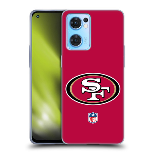NFL San Francisco 49Ers Logo Plain Soft Gel Case for OPPO Reno7 5G / Find X5 Lite