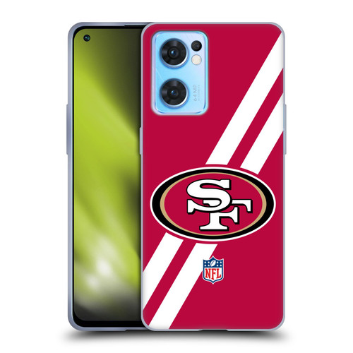 NFL San Francisco 49Ers Logo Stripes Soft Gel Case for OPPO Reno7 5G / Find X5 Lite