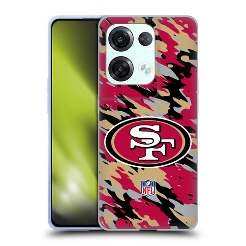 NFL San Francisco 49Ers Logo Camou Soft Gel Case for OPPO Reno8 Pro