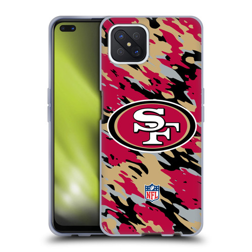 NFL San Francisco 49Ers Logo Camou Soft Gel Case for OPPO Reno4 Z 5G