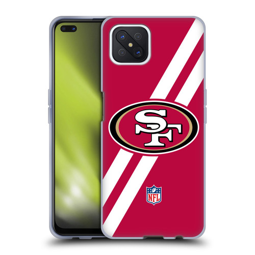 NFL San Francisco 49Ers Logo Stripes Soft Gel Case for OPPO Reno4 Z 5G