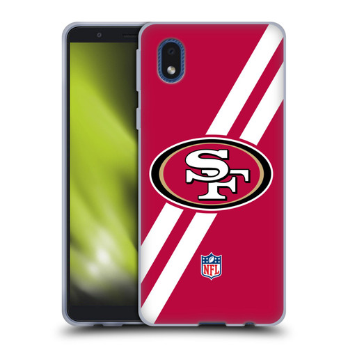 NFL San Francisco 49Ers Logo Stripes Soft Gel Case for Samsung Galaxy A01 Core (2020)